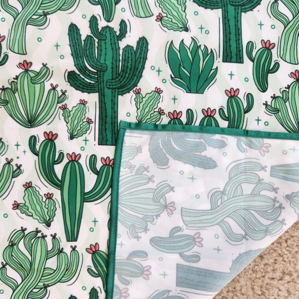 NEW Silky Satin Cactus Desert Western scarf bandana neckerchief